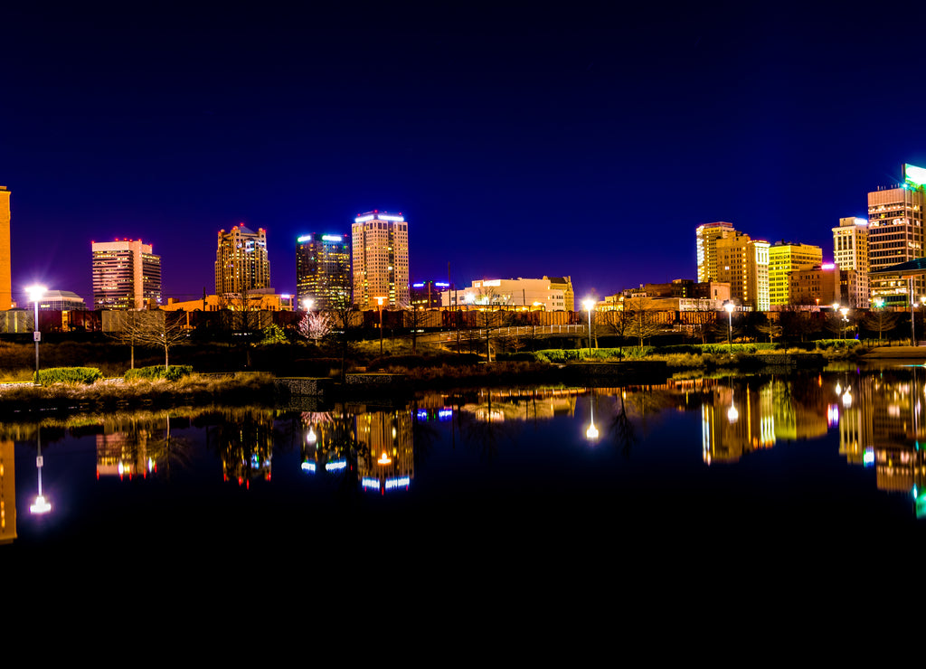 Birmingham skyline at night Alabama