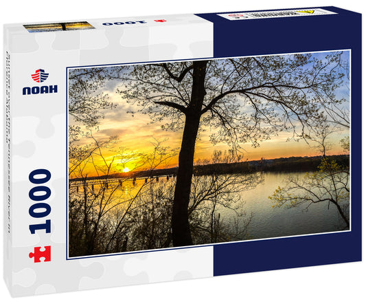 Sunset over the Tennessee River in Florence Alabama