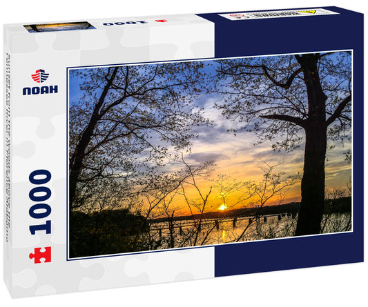 Sunset from the woods above the Tennessee River in Florence Alabama