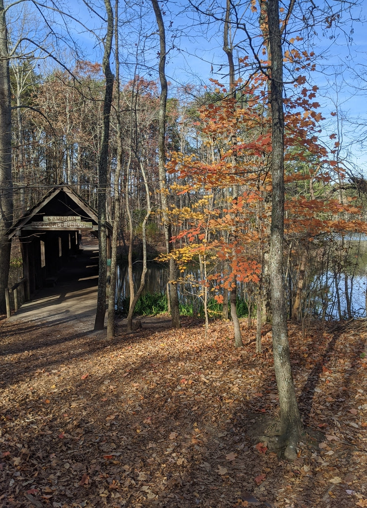 Cambron covered bridge on the Madison County Nature Trail of Green Mountain in Huntsville, Alabama