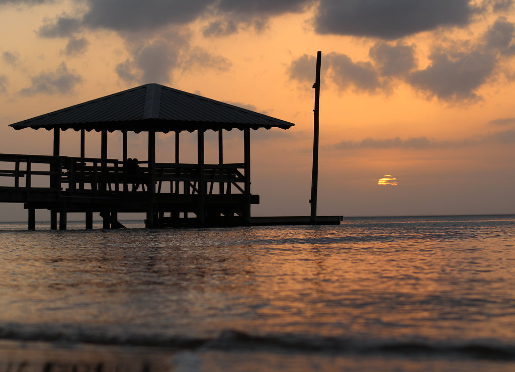 Sunset on Mobile Bay in Fairhope, Alabama