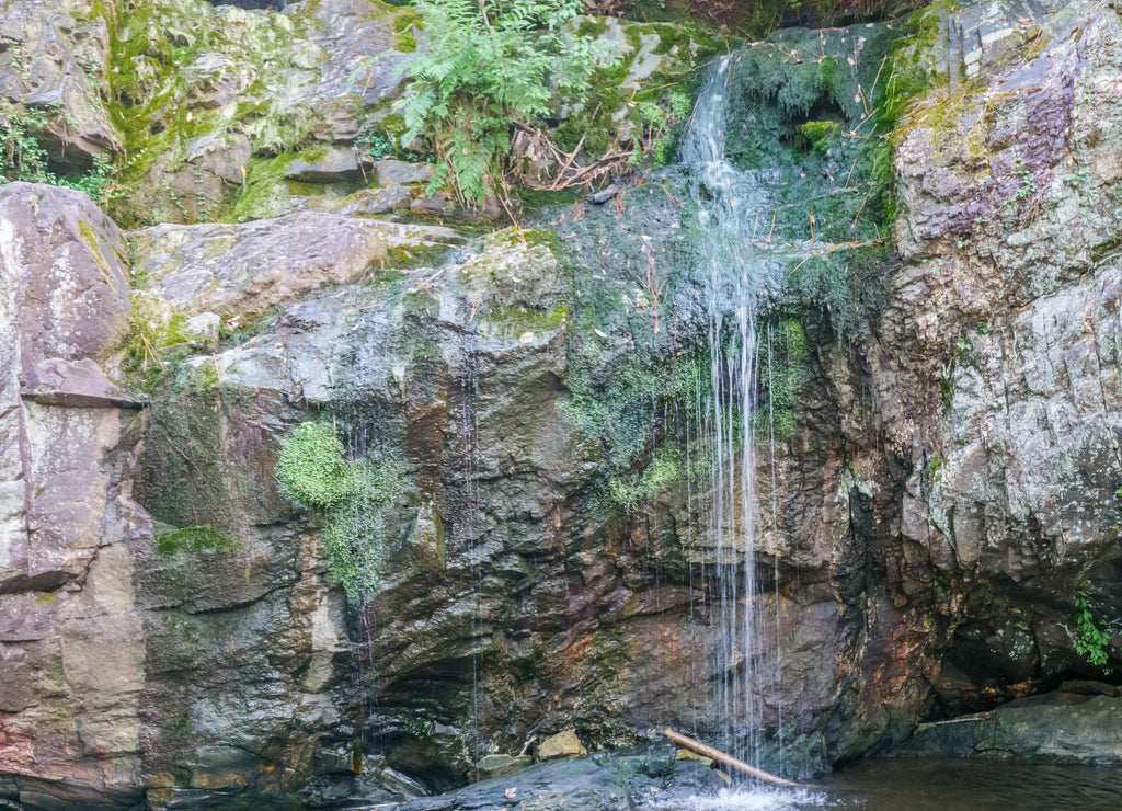 waterfall along high falls trail in the talladega national forest, Alabama, usa
