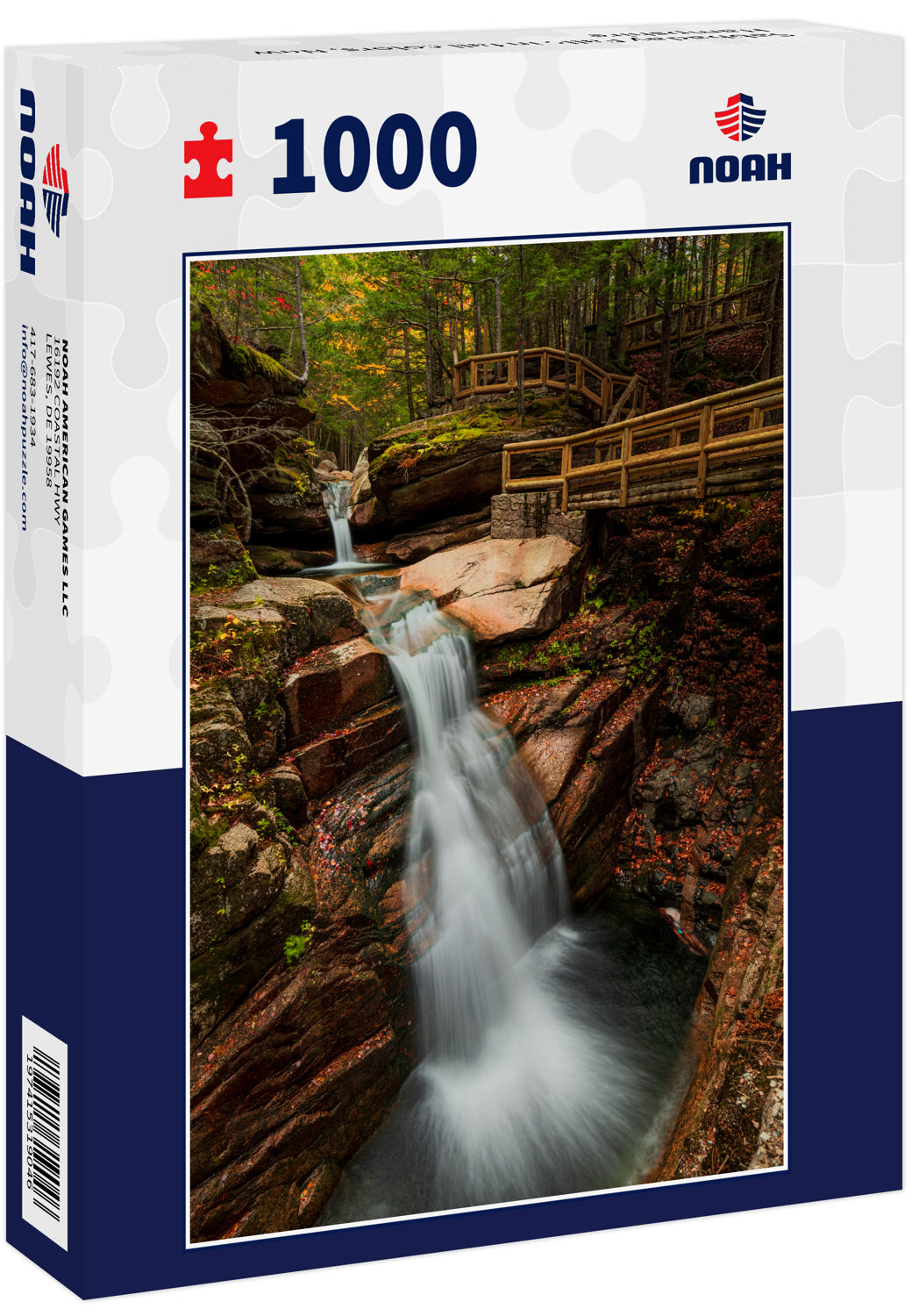 Sabbaday Falls in fall colors, New Hampshire