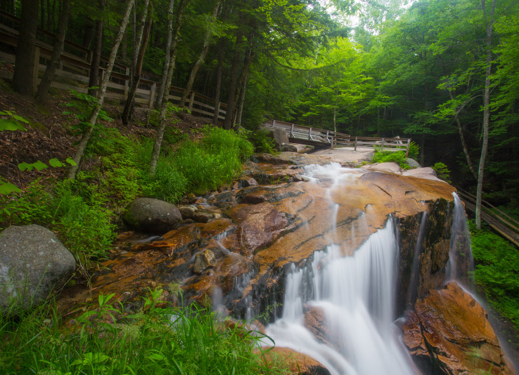 Waterfalls in White Mountains of New Hampshire