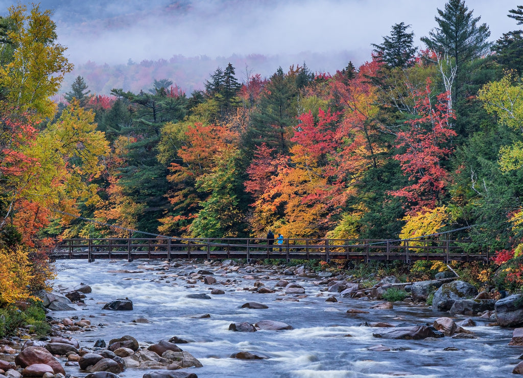 Autumn in the mountains of New Hampshire White Mountains on the Kancamagus Highway