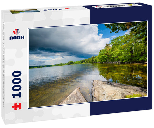 Rocks on the shore of Massabesic Lake, in Auburn, New Hampshire