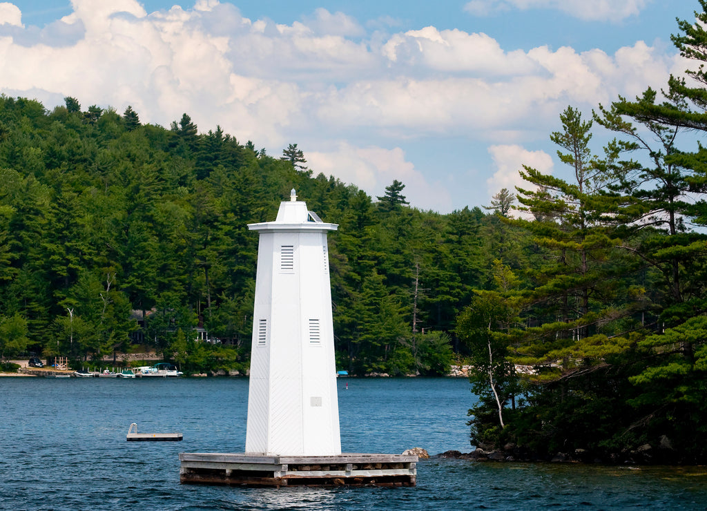 Herrick Cove Light on Lake Sunapee in new Hampshire