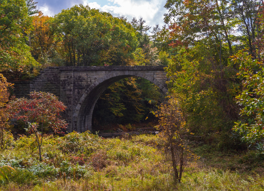 Cheshire railroad stone arch bridge Keene, New Hampshire