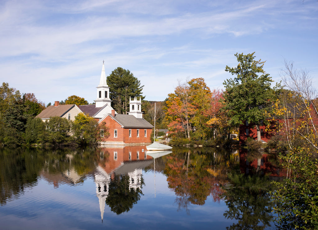 Foliage season in Harrisville, New Hampshire