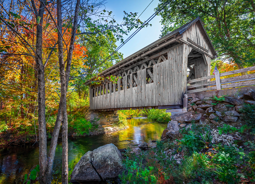 Cilleyville Bog Bridge, Andover, New Hampshire, USA