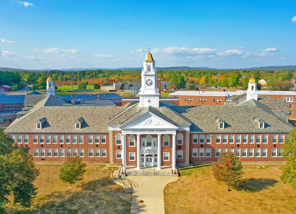 Aerial Drone Photography Of Downtown Rochester, New Hampshire (New Hampshire) During The Fall