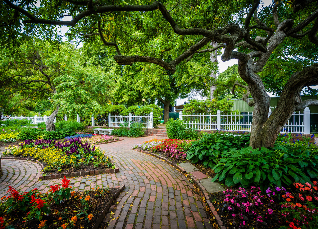 Gardens at Prescott Park, in Portsmouth, New Hampshire