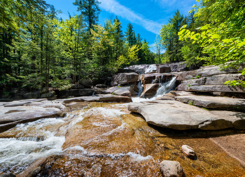 Diana's Baths, a series of small waterfalls in the White Mountains of New Hampshire, USA