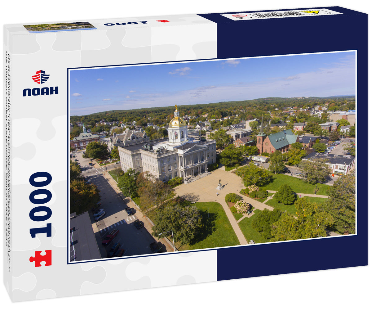 New Hampshire State House aerial view, Concord, New Hampshire NH, USA. New Hampshire State House is the nations oldest state house, built in 1816 - 1819