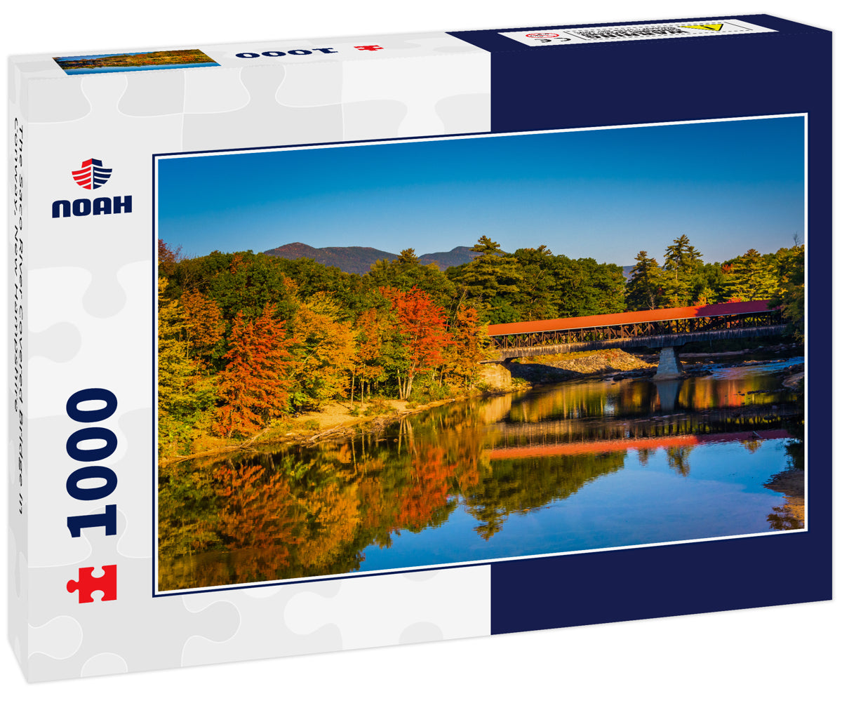 The Saco River Covered Bridge in Conway, New Hampshire