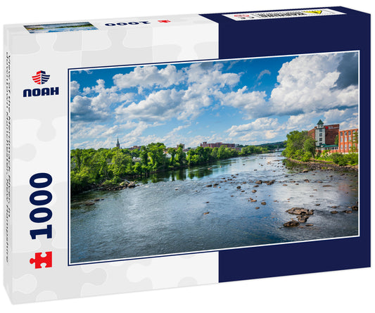 View of the Merrimack River, in downtown Manchester, New Hampshire