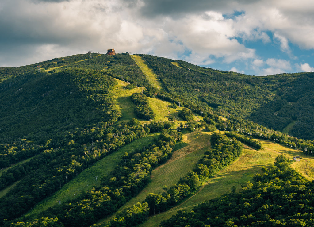 View of Cannon Mountain, at Franconia Notch State Park, in the White Mountains, New Hampshire