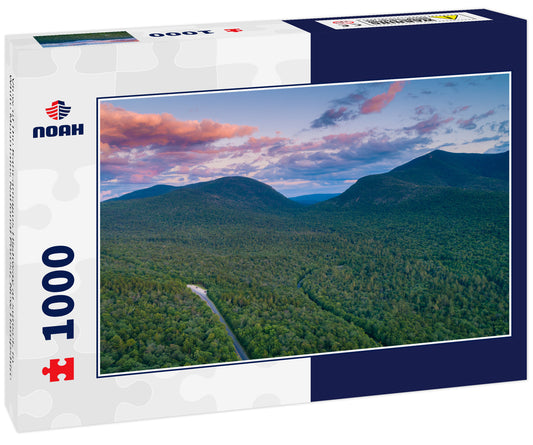 View of the Kancamagus Highway at sunset, in White Mountains National Forest, New Hampshire