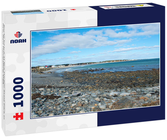 Rocky beach at Rye Harbor State Park in Rye, New Hampshire, USA