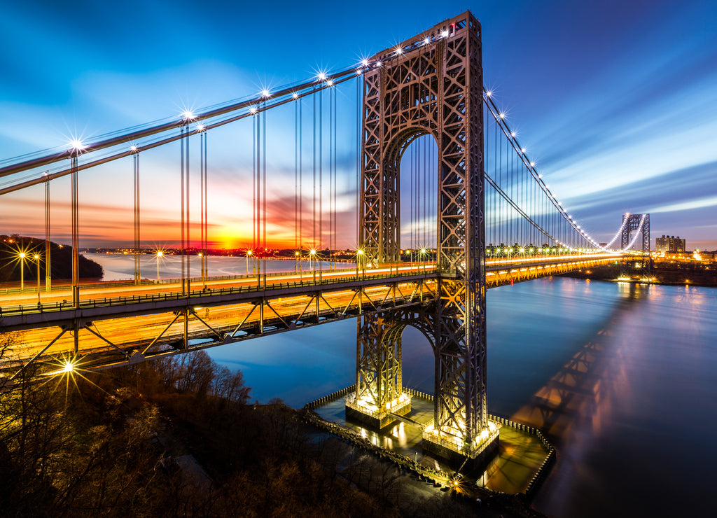 George Washington Bridge at sunrise, New Jersey