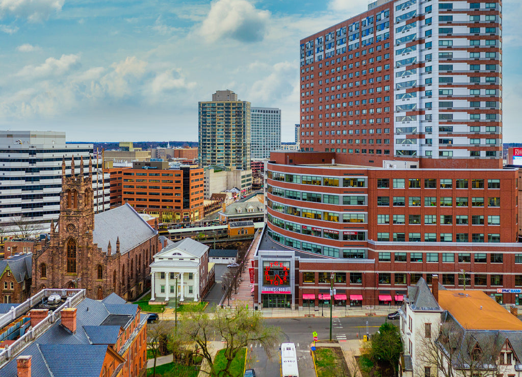 Aerial of Rutgers New Brunswick New Jersey