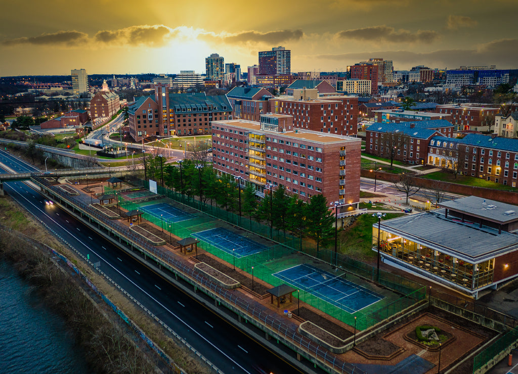 Aerial of Rutgers New Brunswick New Jersey