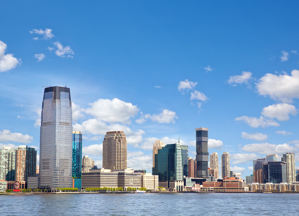 New Jersey skyline over Hudson River, United States