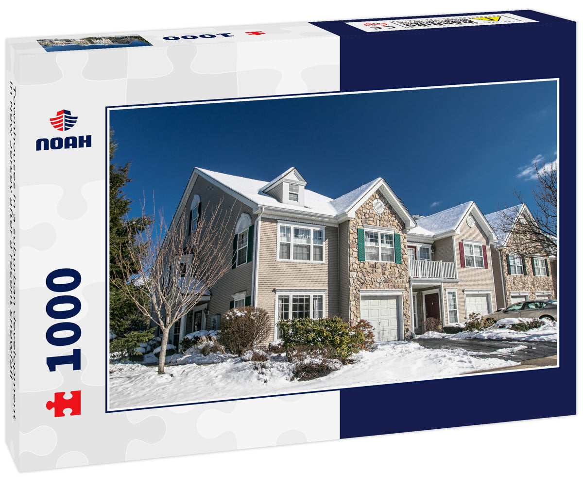 Townhouses in a suburban development in New Jersey after a recent snowfall