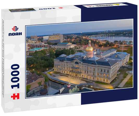 Waterfront Section Trenton New Jersey Delaware River and Capital Statehouse