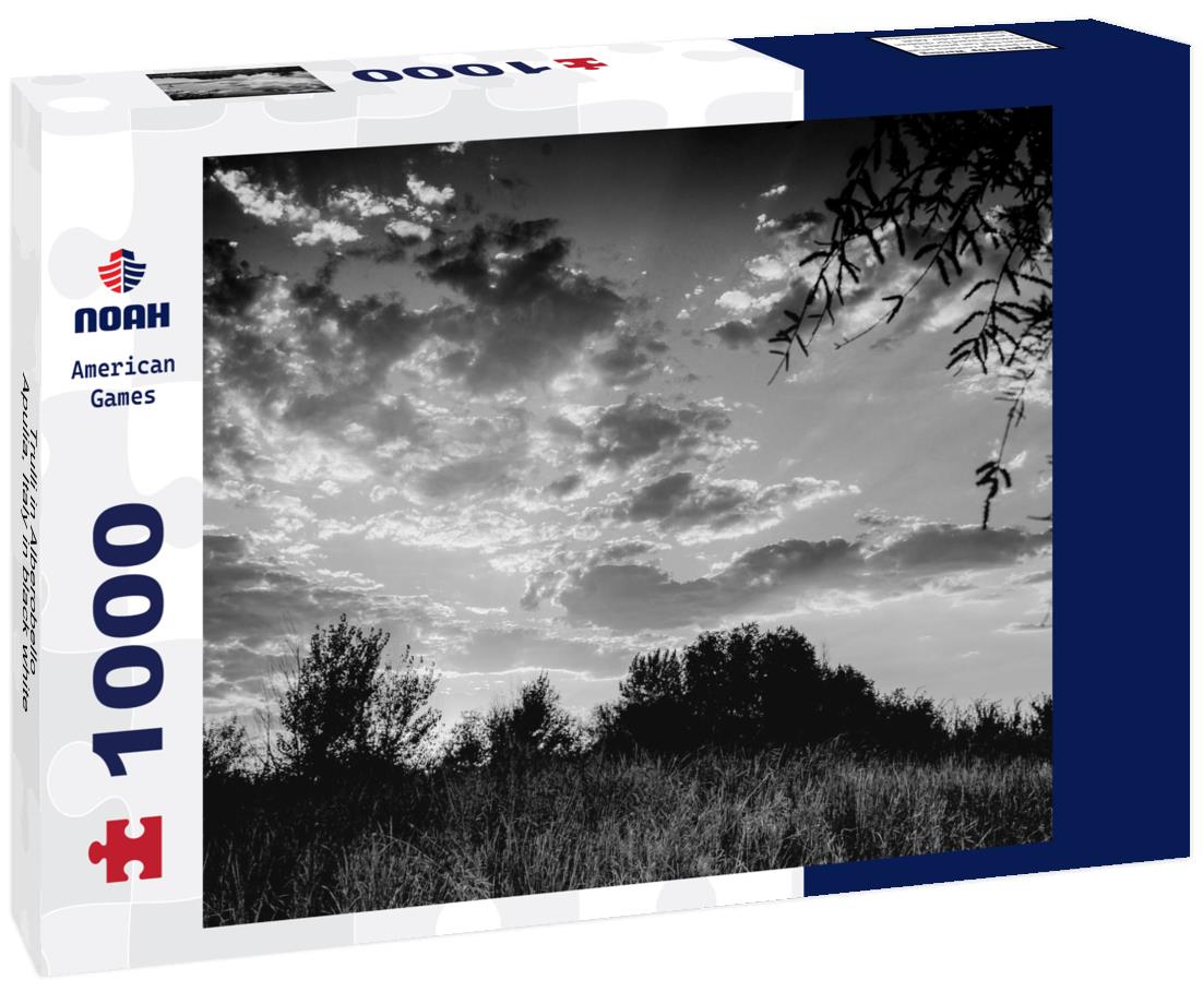 Noah Jigsaw Puzzle Trulli in Alberobello, Apulia, Italy in black white 1000 pieces