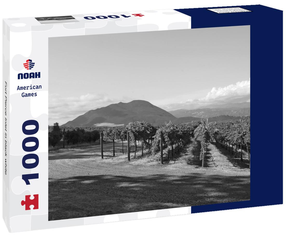 Noah Jigsaw Puzzle Fort Pierce Inlet in black white 1000 pieces