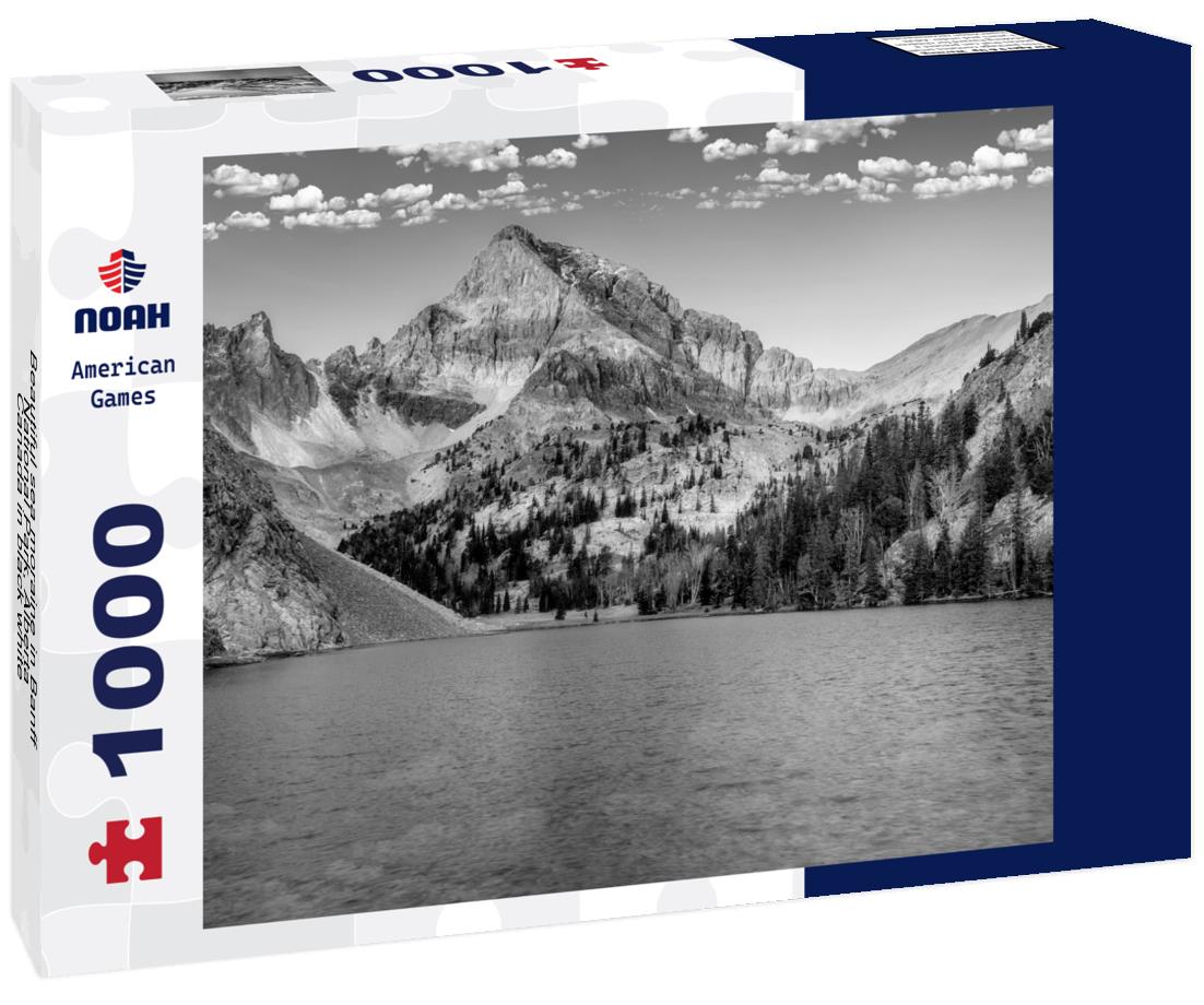 Noah Jigsaw Puzzle Beautiful sea moraine in Banff National Park, Alberta, Canada in black white 1000 pieces