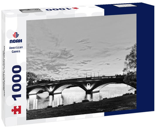 Noah Jigsaw Puzzle Market Tower in Luckenwalde, Germany in black white 1000 pieces