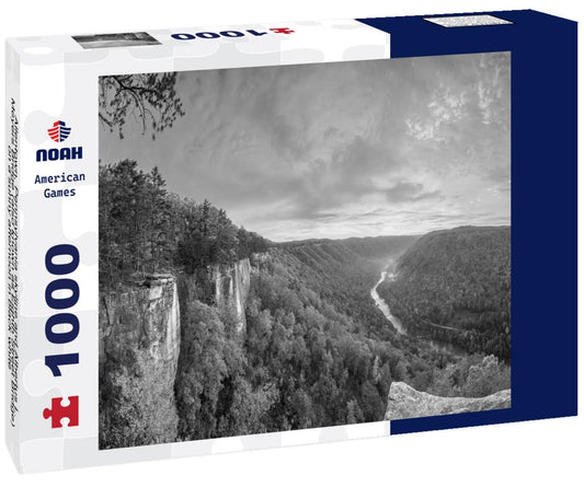 Noah Jigsaw Puzzle Allentown, Pennsylvania skyline and Albertus L. Meyers Bridge (also known as Eighth Street Bridge) on a sunny afternoon in black white 1000 pieces