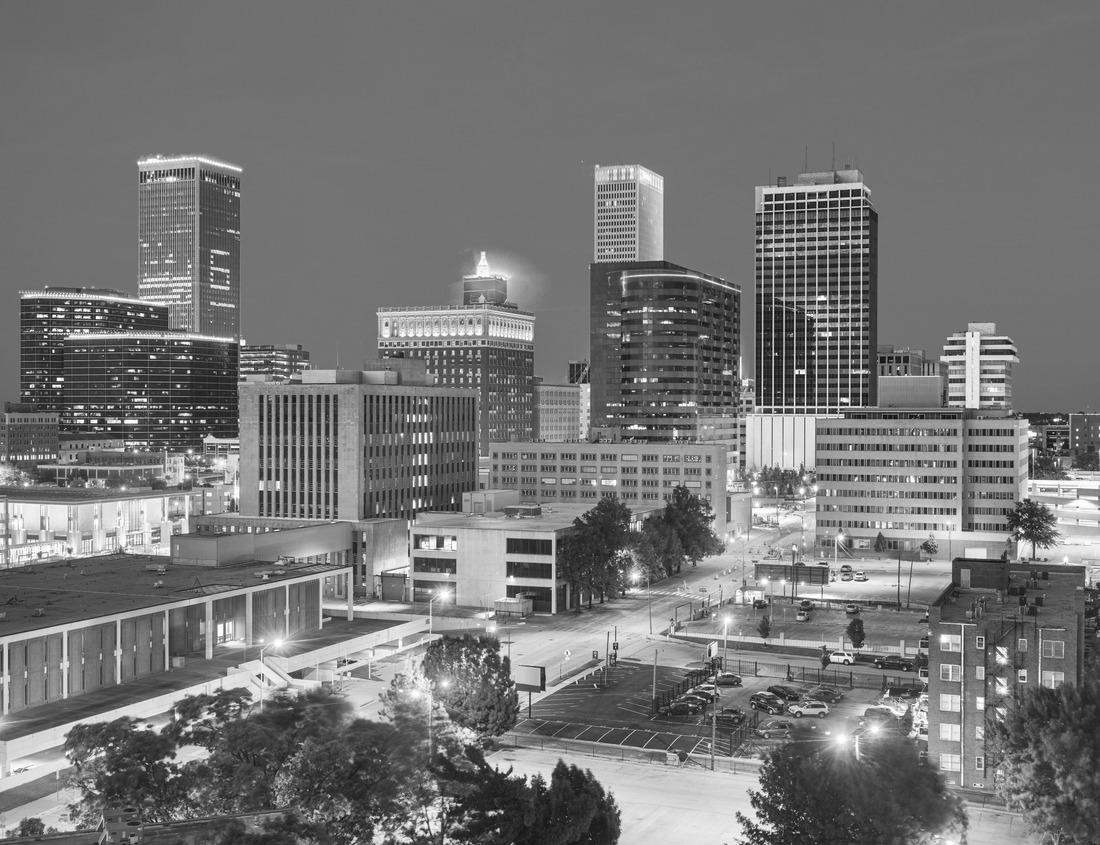 Noah Jigsaw Puzzle Downtown Boston, Massachusetts, USA markets and cityscape at dusk in black white 1000 pieces