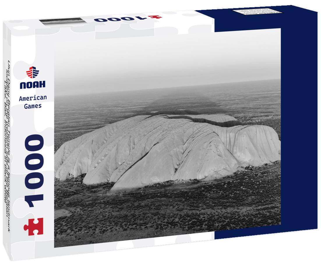 Noah Jigsaw Puzzle Ulun Danu Beratan Temple is a famous landmark located on the western side of the Beratan Lake, Bali, Indonesia in black white 1000 pieces