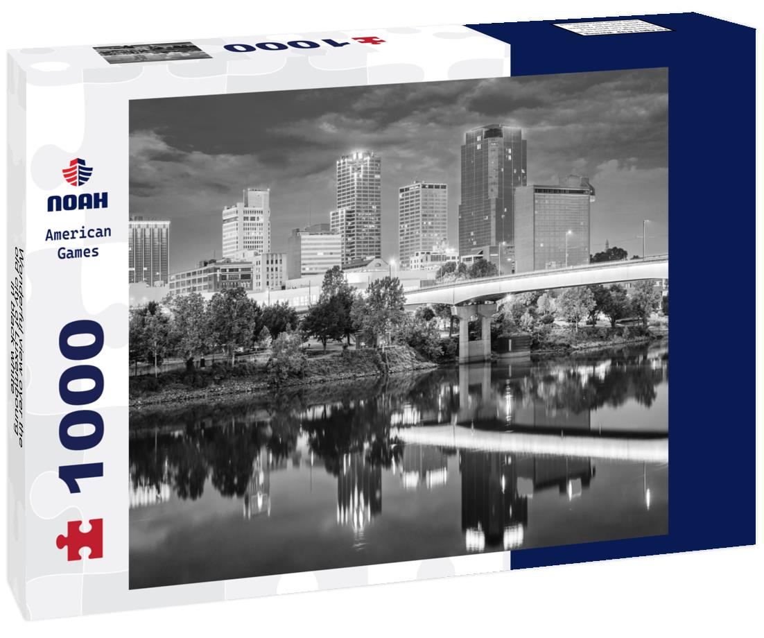 Noah Jigsaw Puzzle Wonderful view over the old city of Luxembourg in black white 1000 pieces