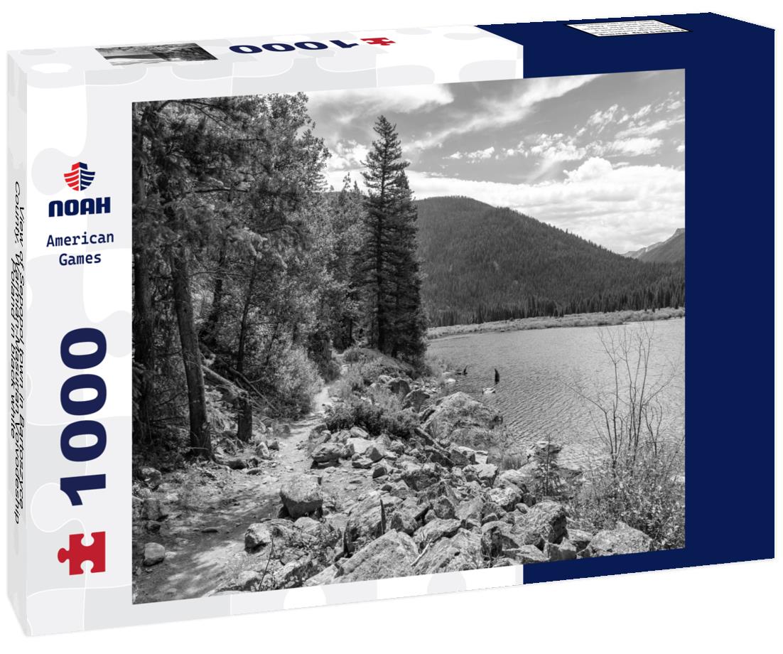 Noah Jigsaw Puzzle View of Sepopol town in Bartoszyce County, Warmian-Masurian Voivodeship, Poland in black white 1000 pieces