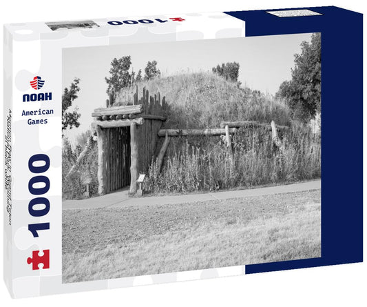 Noah Jigsaw Puzzle Mormon Row in Grand Teton National Park, Wyoming in black white 1000 pieces