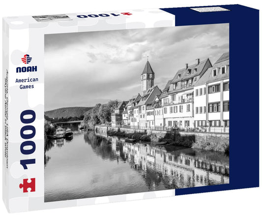 Noah Jigsaw Puzzle Augusta, Georgia, USA Downtown Skyline Aerial in black white 1000 pieces