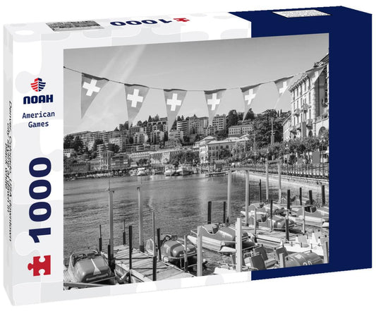 Noah Jigsaw Puzzle Denver, Colorado, USA downtown city skyline at dawn in black white 1000 pieces