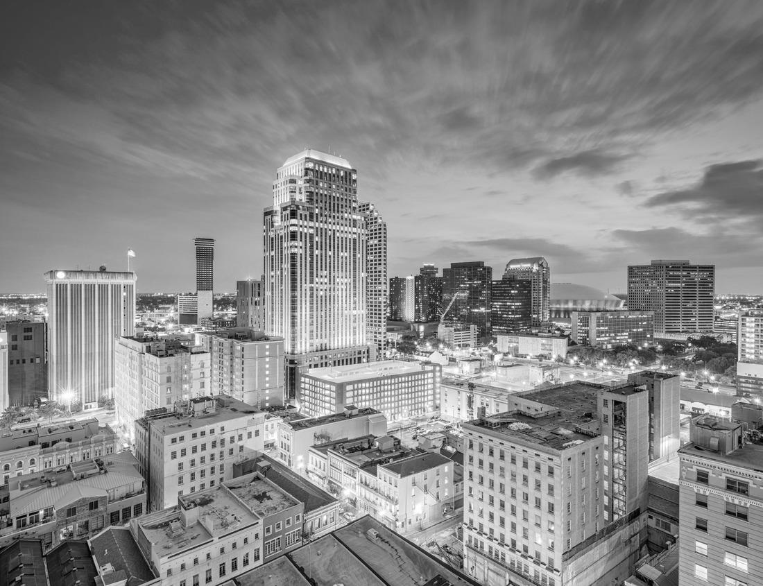 Noah Jigsaw Puzzle Montgomery Alabama Drone Skyline Aerial in black white 1000 pieces