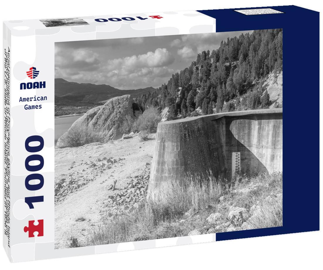 Noah Jigsaw Puzzle El Masri Dam near Grombalia in Tunisia, North Africa. in black white 1000 pieces