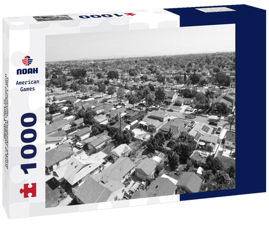 Noah Jigsaw Puzzle The Louisville, Kentucky skyline with pedestrian walkway in front in black white 1000 pieces