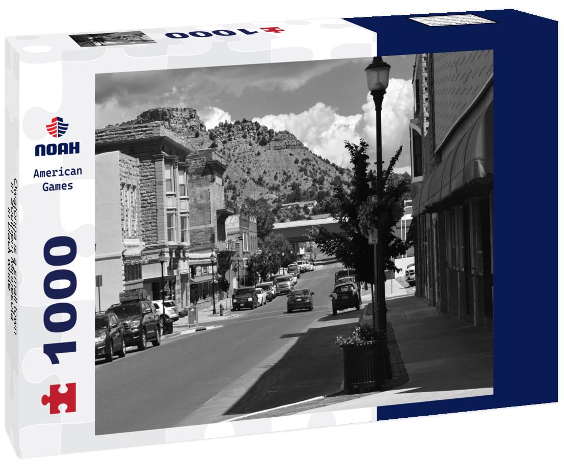 Noah Jigsaw Puzzle Owatonna is a small town in Southern Minnesota in black white 1000 pieces