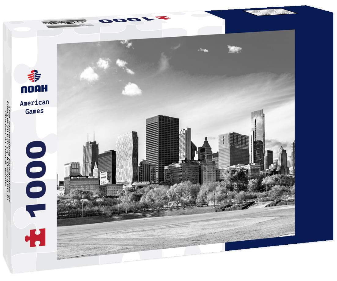 Noah Jigsaw Puzzle The incredible Pyramids of Meroe north of Khartoum in Sudan in black white 1000 pieces