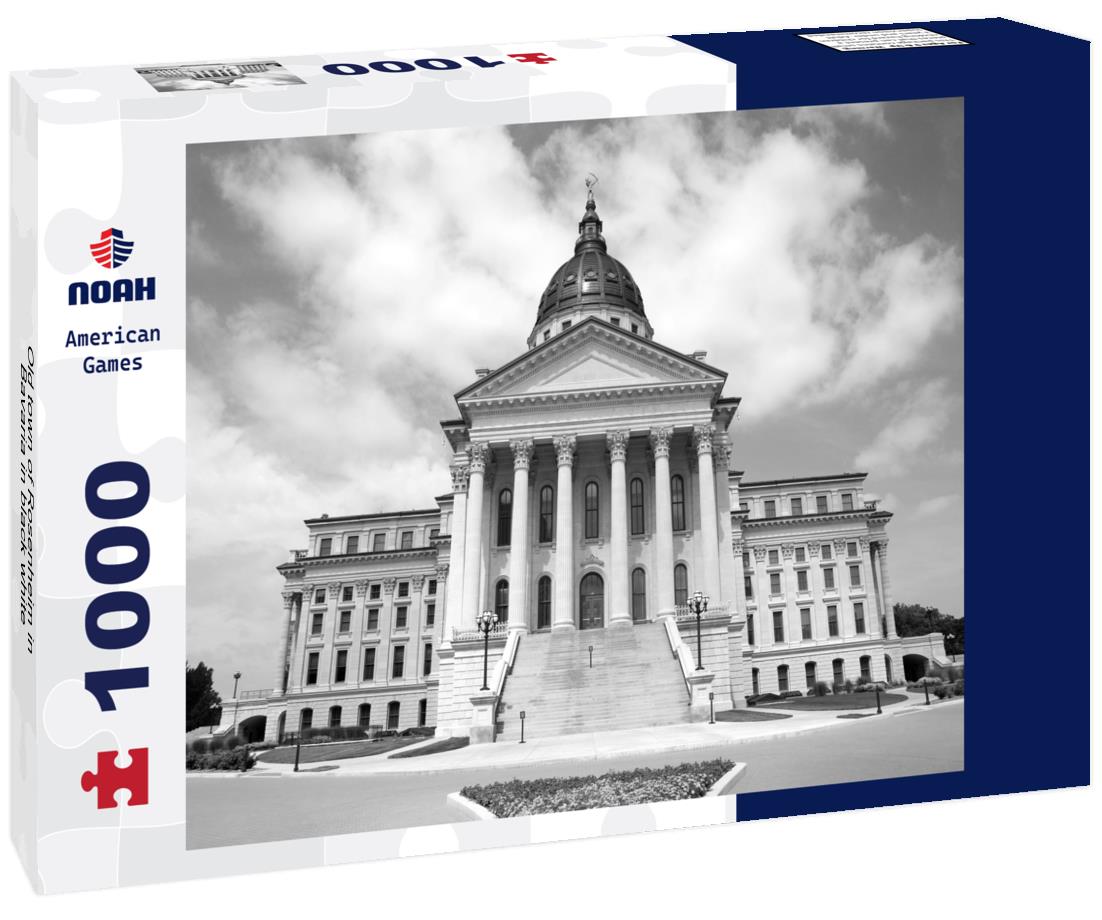 Noah Jigsaw Puzzle Old town of Rosenheim in Bavaria in black white 1000 pieces