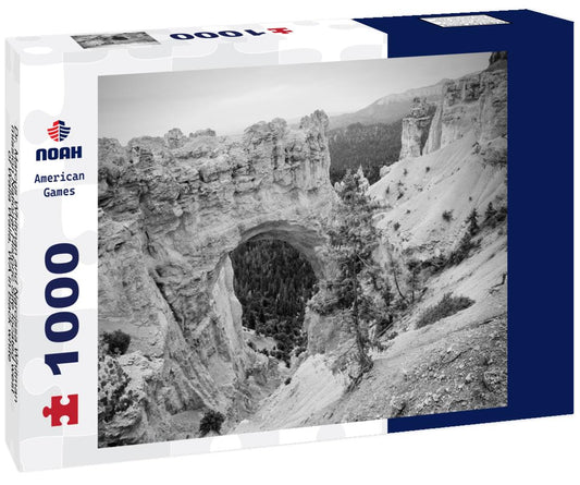 Noah Jigsaw Puzzle Dr. Marcus Whitman and Narcissa Whitman mission National Historic Site located west of Walla Walla, WA in black white 1000 pieces