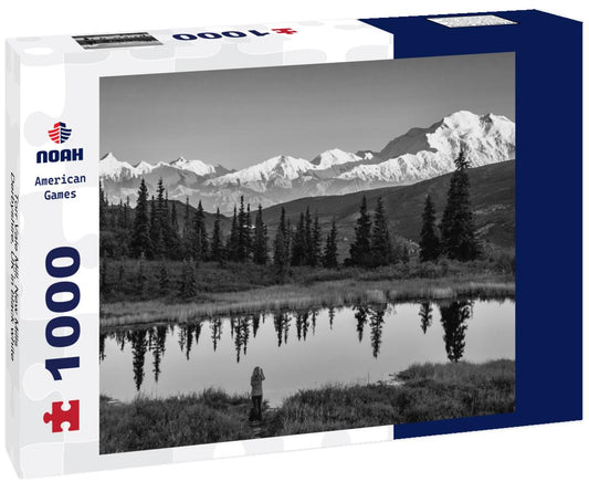 Noah Jigsaw Puzzle Torr Vale Mill, New Mills, Derbyshire, UK in black white 1000 pieces