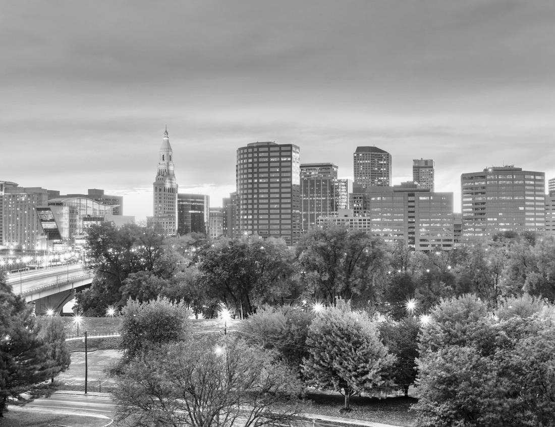 Noah Jigsaw Puzzle El Paso, Texas, USA downtown city skyline at twilight in black white 1000 pieces